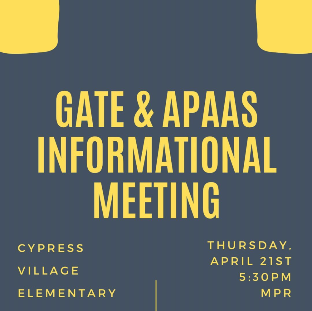 GATE & APAAS Informational Night