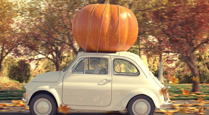 Car with Pumpkin